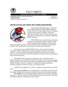 FACT SHEET UNITED STATES AIR FORCE Headquarters Air Force Civil Engineer Support Agency Office of Public Affairs 139 Barnes Drive Suite 1 Tyndall Air Force Base, Florida[removed]