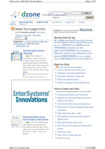 dzone.com - fresh links for developers  Page 1 of 8 User: