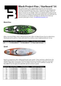   Black	
  Project	
  Fins	
  /	
  Starboard	
  ‘14	
   This	
  guide	
  outlines	
  some	
  suggested	
  fin	
  set	
  ups	
  for	
  the	
  most	
  popular	
   Starboard	
  windsurfing	
  boards	
