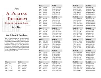 Read  A Puritan Theology: Doctrine for Life in a Year