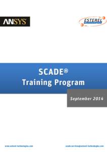 SCADE® Training Program September 2014 Page 1