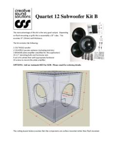 Microsoft Word - Quartet12B Subwoofer Kit.doc