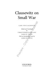Carl von Clausewitz / On War / Peter Paret / Michael Howard / War