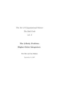 The Art of Computational Science The Kali Code vol. 2