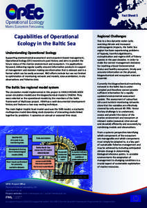 Fact Sheet 5  Capabilities of Operational Ecology in the Baltic Sea  Regional Challenges