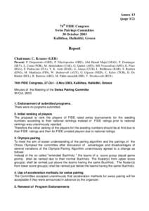 Annex 13 - Swiss Pairings Committee Report