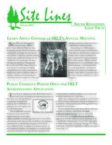 Site Lines Spring 2015 South Kingstown Land Trust