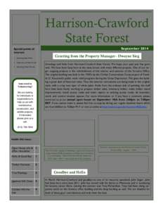 Harrison-Crawford State Forest Newsletter