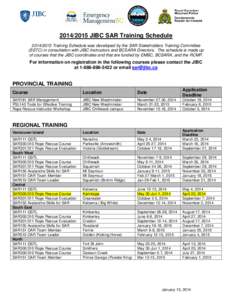 [removed]DRAFT PEP Academy SAR Training Schedule