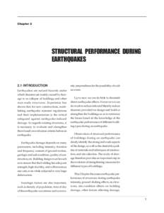 STRUCTURAL PERFORMANCE DURING EARTHQUAKES  Chapter 2 STRUCTURAL PERFORMANCE DURING EARTHQUAKES