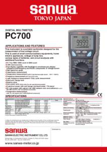 DIGITAL MULTIMETER  PC700 APPLICATIONS AND FEATURES