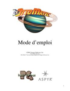 Mode d’emploi ©2001 Pangea Software, Inc. Tous droits réservés. Otto Matic™ est une marque déposée de Pangea Software, Inc.  1