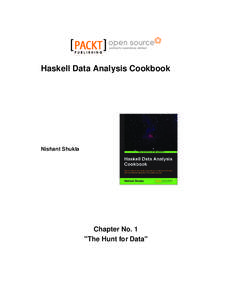 Haskell Data Analysis Cookbook  Nishant Shukla Chapter No. 1 