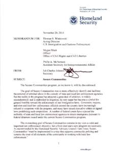 Secretary U.S. Department of Homeland Security Washington, DC[removed]Homeland Security