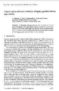 Plasma Phys. Conual. FusionA279-AZ90. Printed in the UK  Linear and nonlinear evolution of alpha-particle driven gap modes S. Briguglio, C. Kar, F. Romanelli, G. Wad and F. Zonca Associazione EURATOM-ENEA sull
