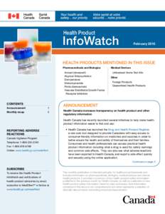 Health Product  InfoWatch February 2015