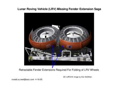Lunar Roving Vehicle (LRV) Missing Fender Extension Saga  Retractable Fender Extensions Required For Folding of LRV Wheels 3D LUROVA Image by Don McMillan  [removed[removed]