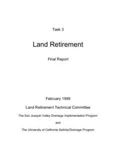 Task 3  Land Retirement Final Report  February 1999
