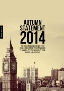 THE AUTUMN STATEMENT  Autumn Statement  2014