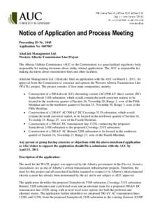 Notice of Application and Process Meeting