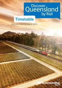 Discover  Queensland by Rail  Timetable