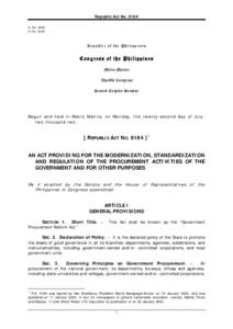 Handbook on  Philippine Government Procurement