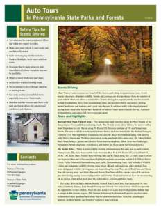 Auto Tours  in Pennsylvania State Parks and Forests