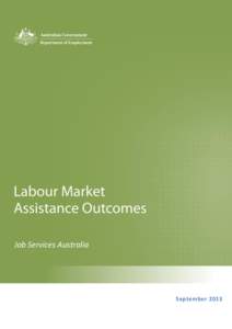Australian Government Department of Employment  Labour Market Assistance Outcomes Job Services Australia  Job Services Australia