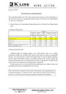 NEWS  LETTER January 30, 2015 Revised Forecast of Financial Results