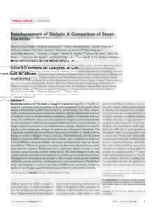 SPECIAL ARTICLE  www.jasn.org Reimbursement of Dialysis: A Comparison of Seven Countries