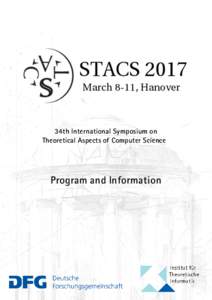 34th International Symposium on Theoretical Aspects of Computer Science Program and Information  Conference Information