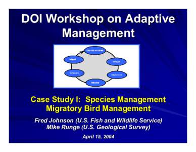 Microsoft PowerPoint - DOI Workshop on Adaptive Management - AHM v6.ppt