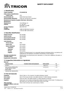 SAFETY DATA SHEET  1. Identification Product identifier  CYCLOGEN ME