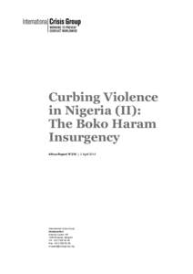 Microsoft WordCurbing Violence in Nigeria - II - The Boko Haram Insurgency