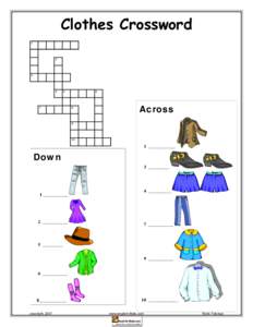 Microsoft Word - Clothes Crossword