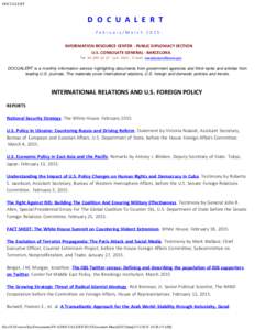 Think tank / International relations / Public Diplomacy / Foreign policy of the United States / Brookings Institution / United States / Diplomacy / Bruce G. Blair / Nuclear program of Iran / Nuclear proliferation / Nuclear weapons / Institute for Science and International Security
