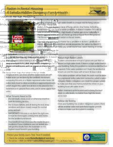 Radon in Rental Housing A Serious Hidden Danger to Family Health Radon Tipsheet #11  November 2013