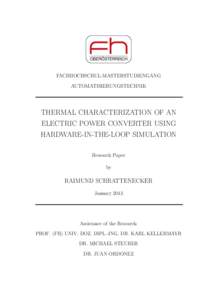 THERMAL CHARACTERIZATION OF AN ELECTRIC POWER CONVERTER USING HARDWARE IN THE LOOP SIMULATION