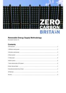 Renewable Energy Supply Methodology Document Version 1.0 Contents 1Introduction .......................................................................................................................................... 2