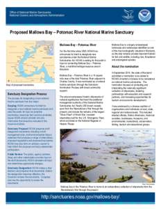 Proposed Mallows Bay – Potomac River National Marine Sanctuary Mallows Bay – Potomac River For the first time since 2000, NOAA has announced its intent to designate new sanctuaries under the National Marine Sanctuari