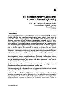 Bio-nanotechnology Approaches to Neural Tissue Engineering[removed]X