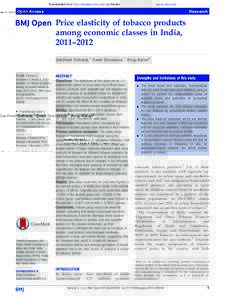 Downloaded from http://bmjopen.bmj.com/ on December 9, Published by group.bmj.com  Open Access Research