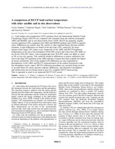 A comparison of ISCCP land surface temperature with other satellite and in situ observations