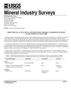Mining / Occupational safety and health / Barrick Gold / Newmont Mining Corporation / Intrepid Potash / Kinross Gold / John T. Ryan Trophy / Open-pit mining / S&P/TSX 60 Index / S&P/TSX Composite Index / Economy of Canada