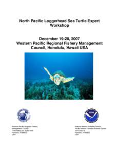 North Pacific Loggerhead Sea Turtle Expert Workshop December 19-20, 2007 Western Pacific Regional Fishery Management Council, Honolulu, Hawaii USA