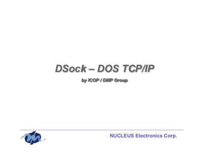 DSock – DOS TCP/IP by by ICOP ICOP // DMP DMP Group Group