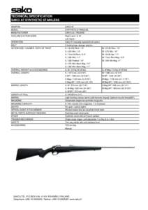 TECHNICAL SPECIFICATION SAKO A7 SYNTHETIC STAINLESS WEAPON SAKO A7