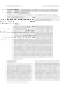 Sedimentology, 1–14  doi: j00654.x Shallow slides and pockmark swarms in the Eivissa Channel, western Mediterranean Sea