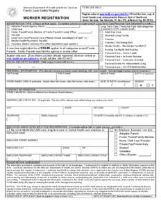 Missouri Department of Health and Senior Services  FCSR USE ONLY Family Care Safety Registry