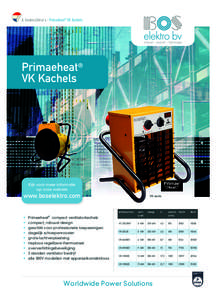 Bos Elektro lealfet - 8. Heaters-Airco’s - Primaeheat VK Kachels-kanon VC03220K.indd